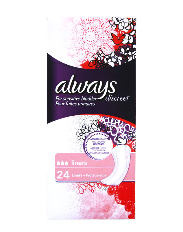 ALWAYS DISCREET LINERS 24S